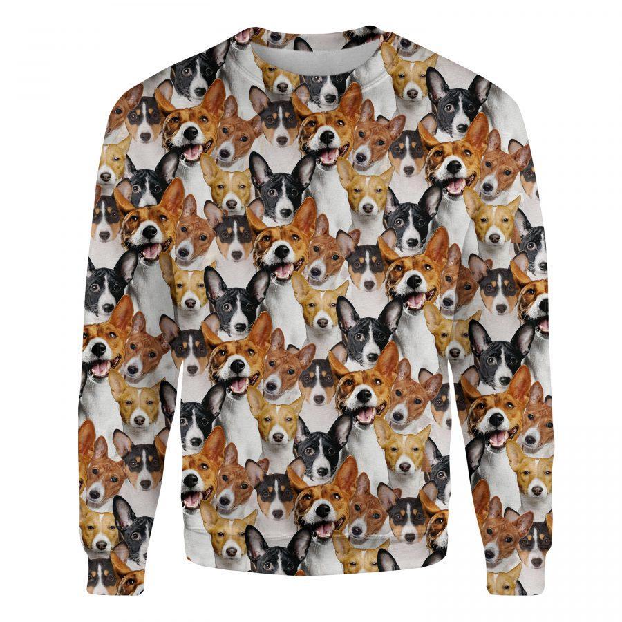 Basenji - Full Face - Premium Sweatshirt