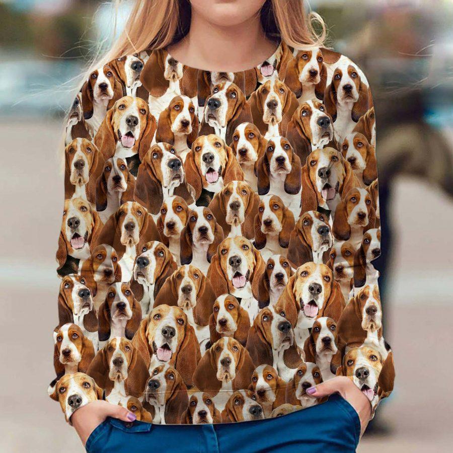 Basset Hound - Full Face - Premium Sweatshirt