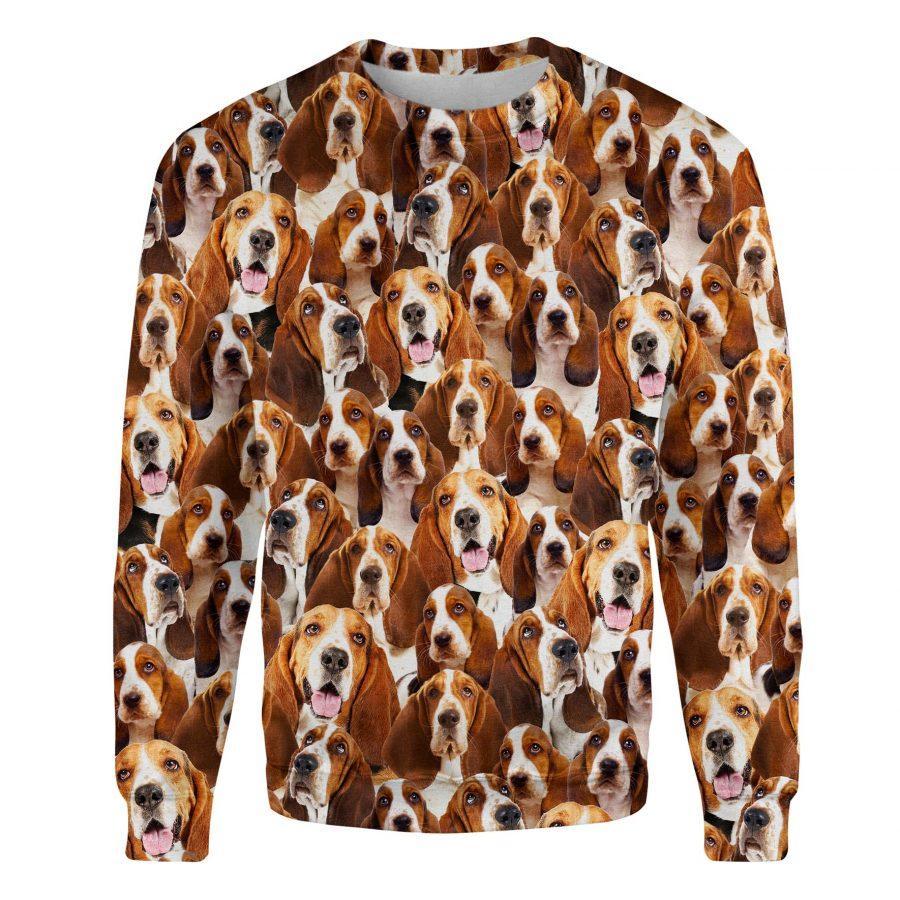 Basset Hound - Full Face - Premium Sweatshirt