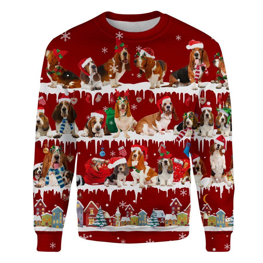 Basset Hound - Snow Christmas - Premium Sweatshirt