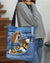 Basset-hound-Butterfly Daisies Fait-CLOTH TOTE BAG