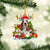 Basset Hound-Elk & Snowman-Two Sided Ornament