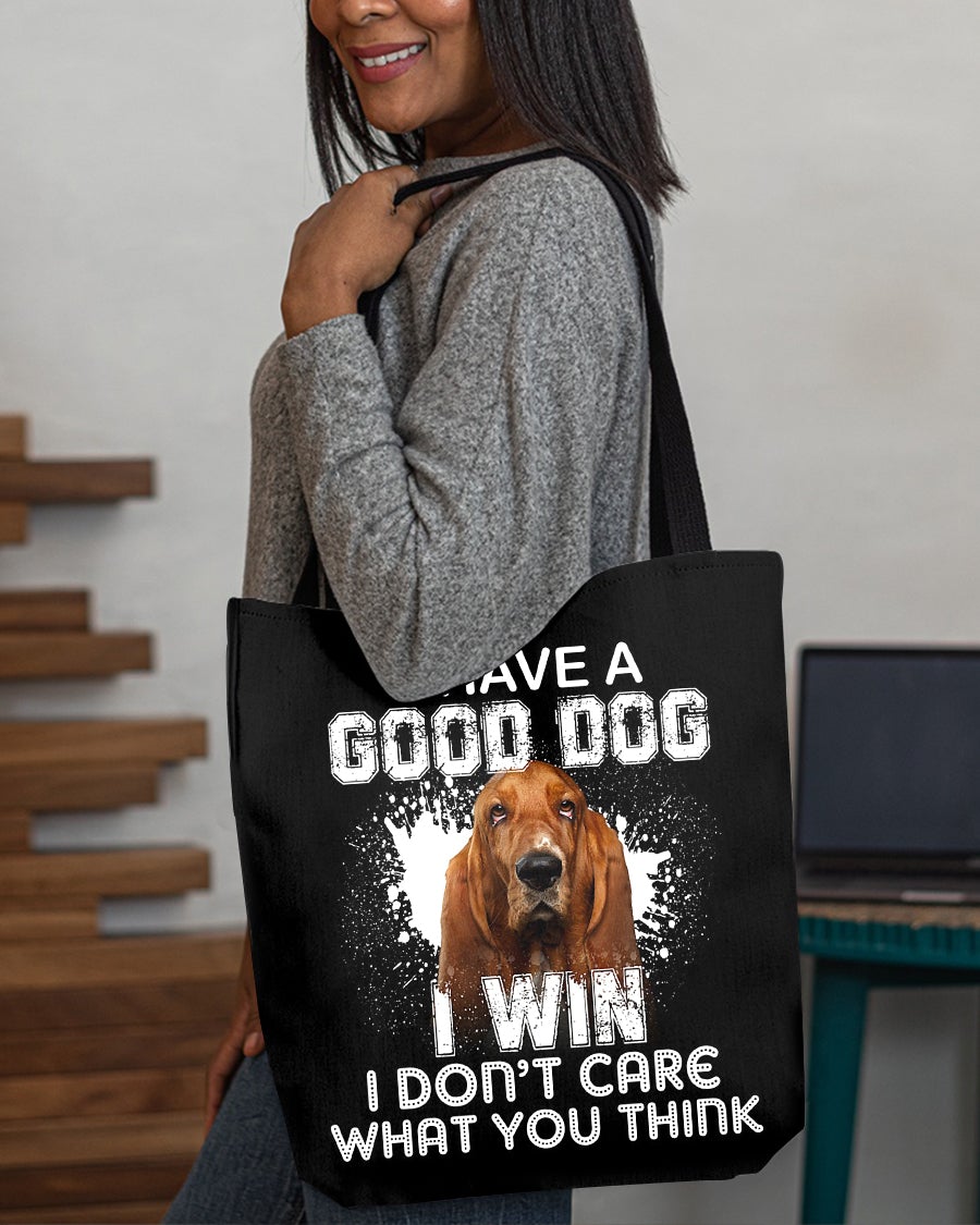 Basset Hound-I Win Cloth Tote Bag