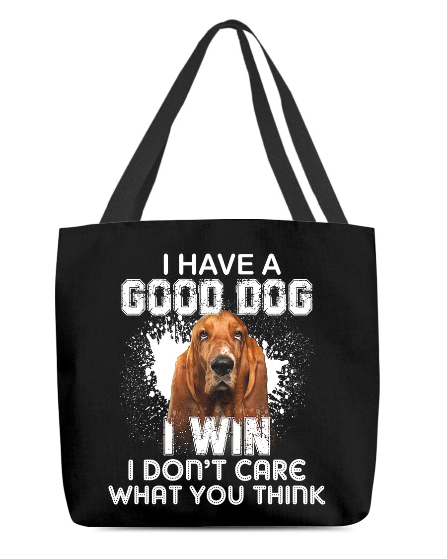Basset Hound-I Win Cloth Tote Bag
