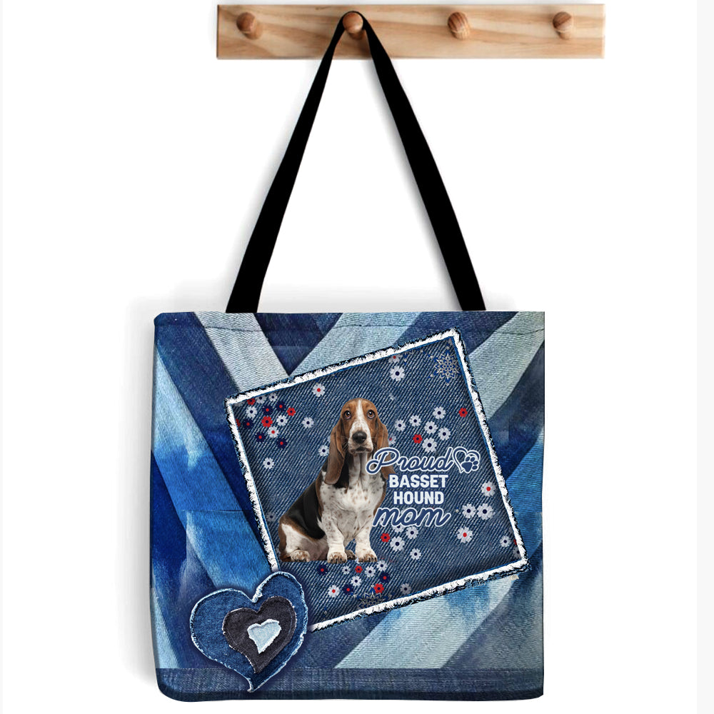 Basset Hound Pround Mom2-Cloth Tote Bag