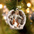 Basset Hound (2)-Angel Hug Winter Love Two Sided Ornament