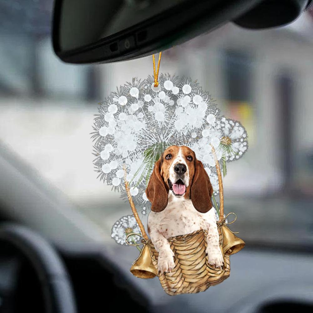 Basset Hound-Dandelion-Two Sided Ornament