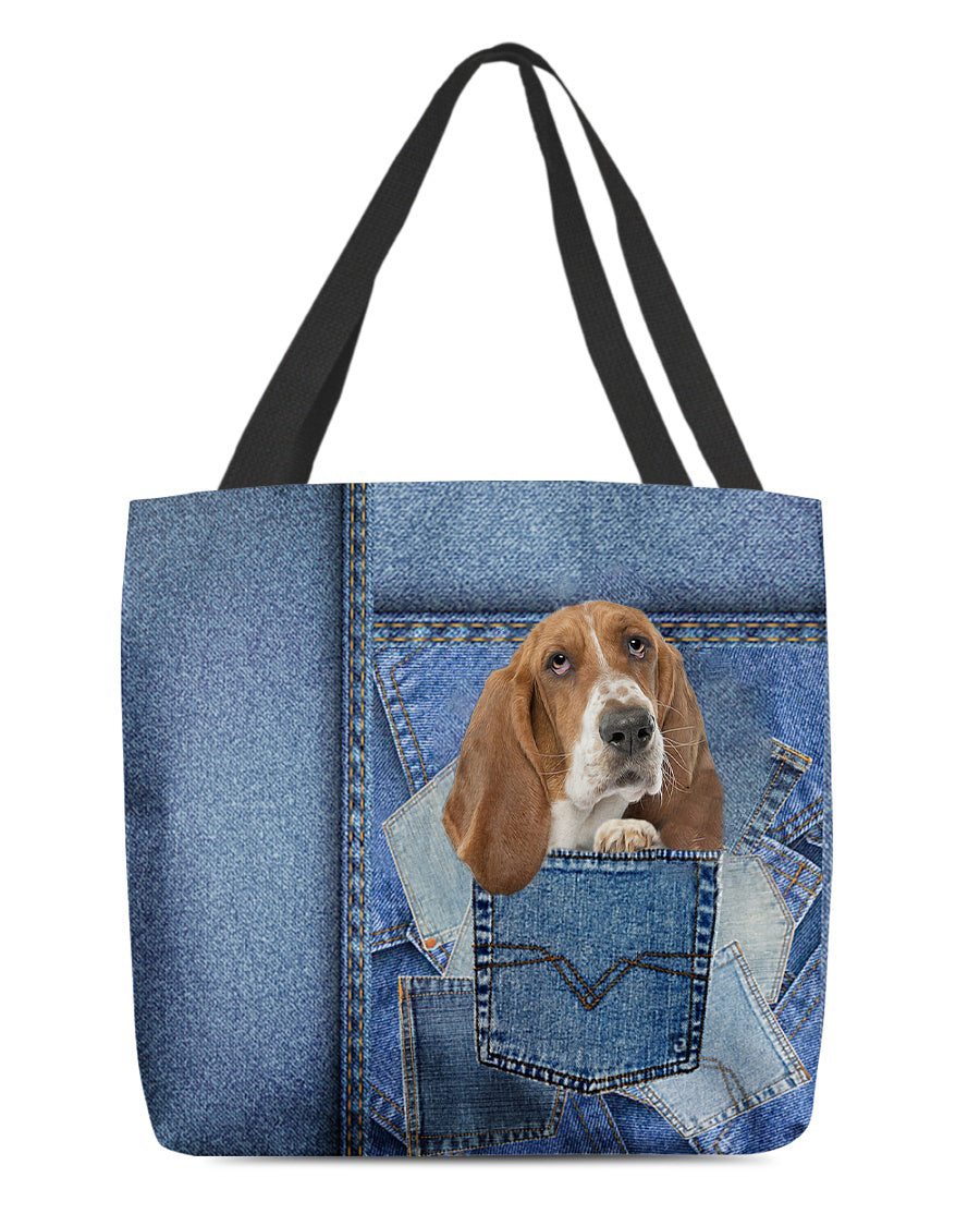 Basset hound-in pocket2-Cloth Tote Bag