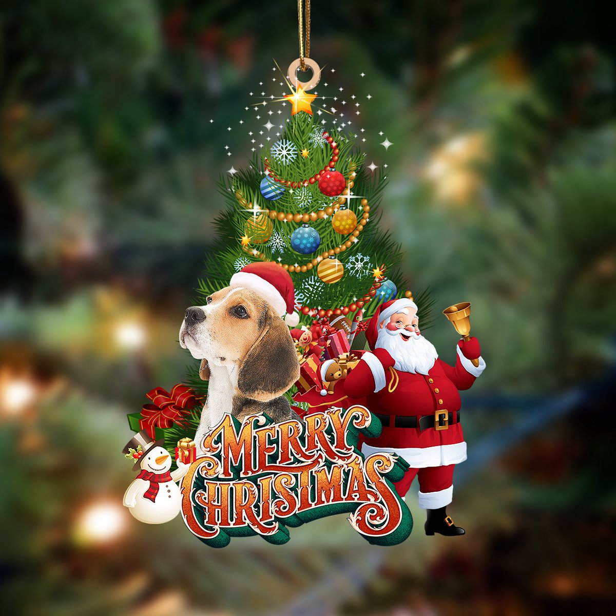 Beagle-Christmas Tree&amp;Dog Hanging Ornament