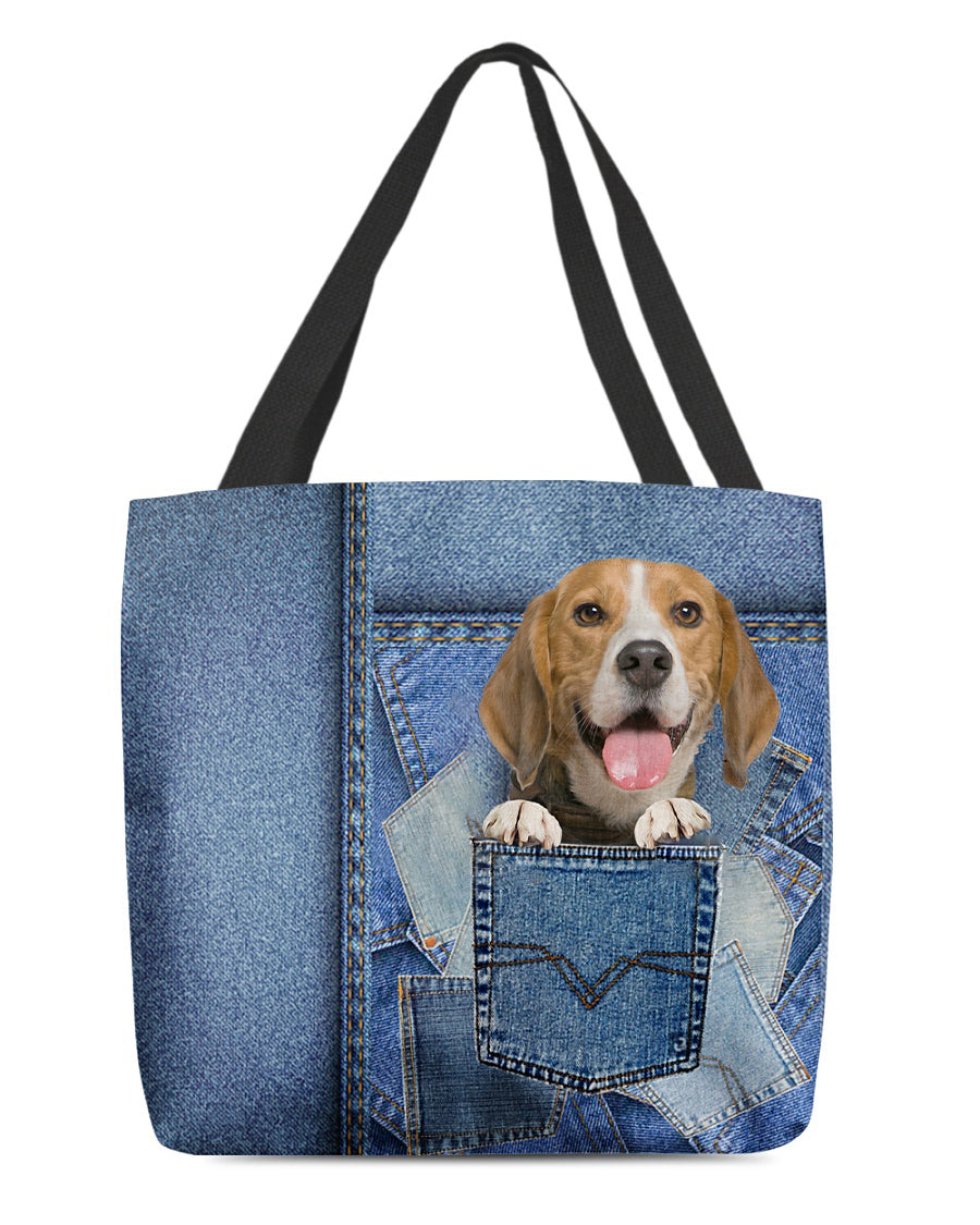 Beagle-in pocket2-Cloth Tote Bag