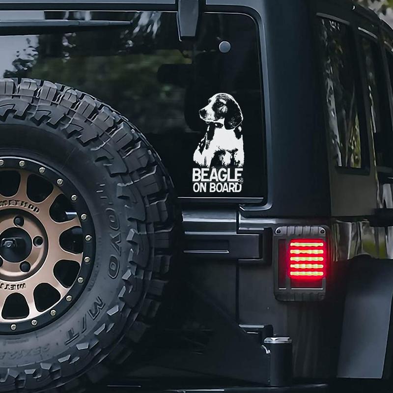 Beagle1 on Board-Car Window Sticker-Dog Sign Decal