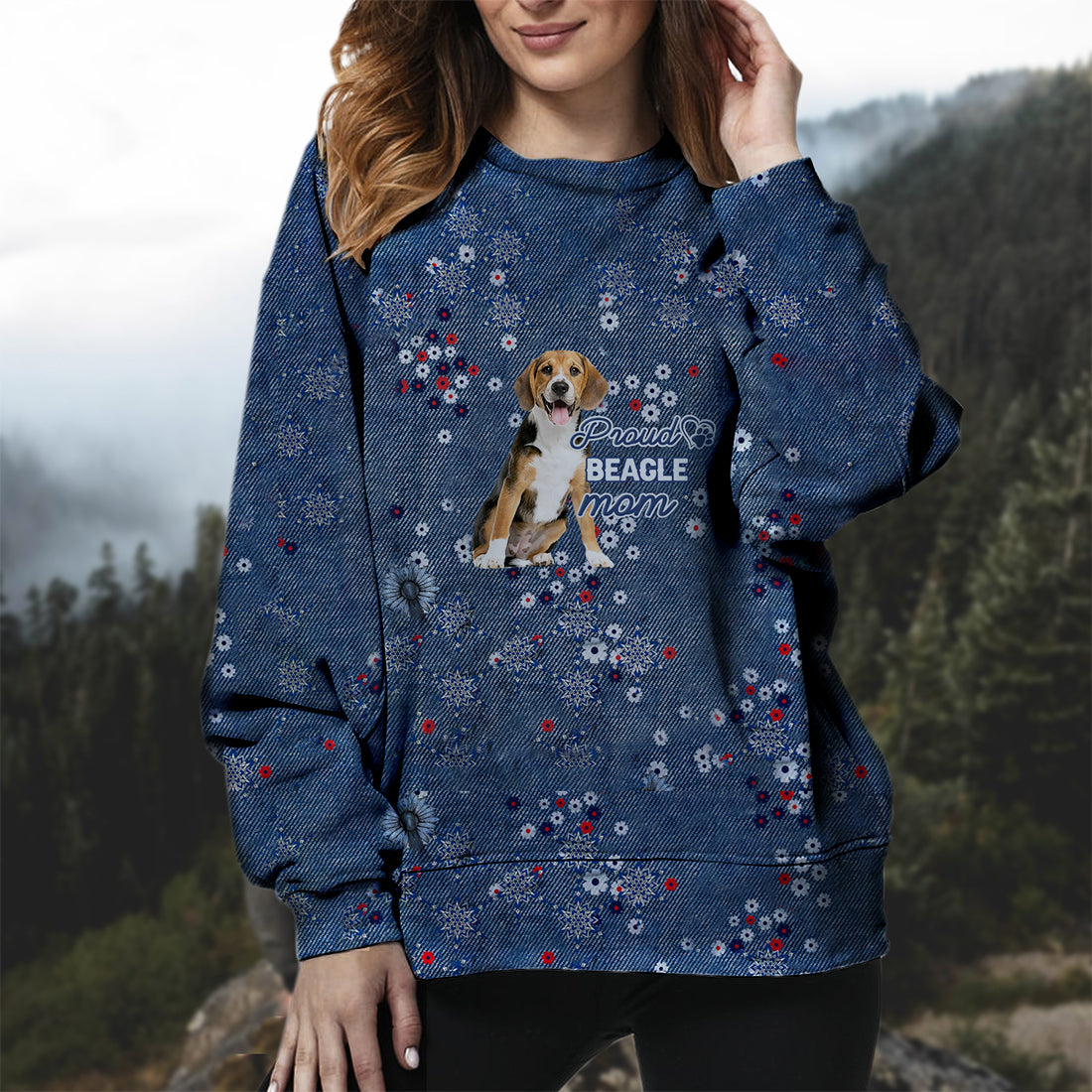 Beagle 2-Pround Mom-Premium Sweatshirt