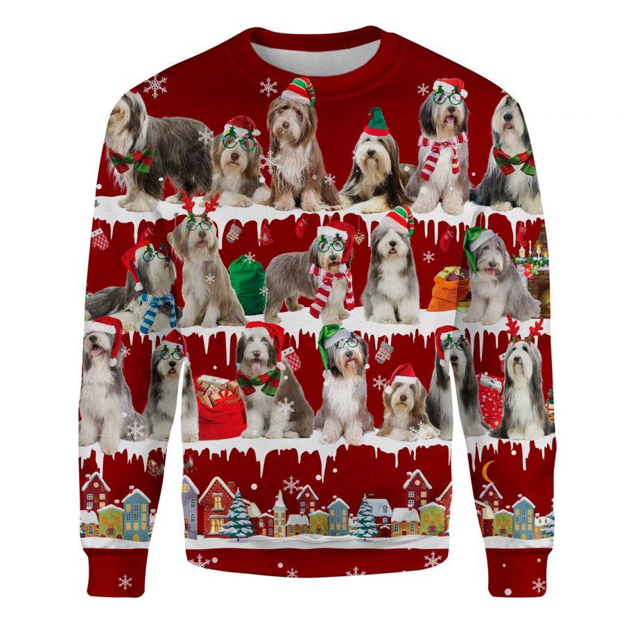 Bearded Collie - Snow Christmas - Premium Sweatshirt