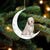 Bearded Collies-Sit On The Moon-Two Sided Ornament