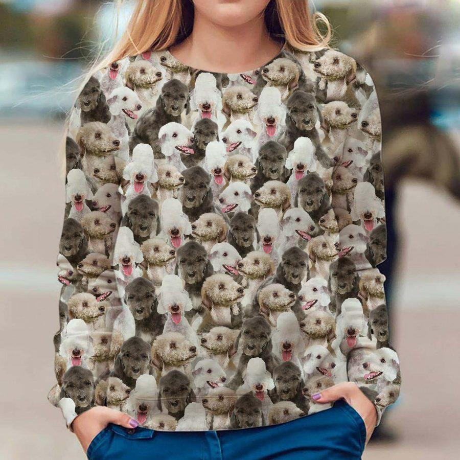 Bedlington Terrier - Full Face - Premium Sweatshirt