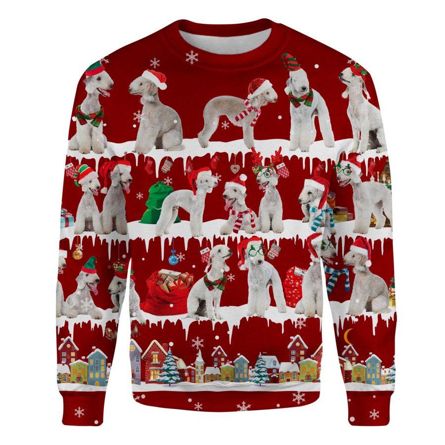 Bedlington Terrier - Snow Christmas - Premium Sweatshirt