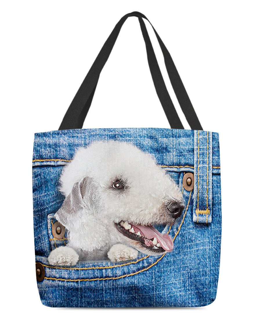 Bedlington terrier-in pocket-Cloth Tote Bag