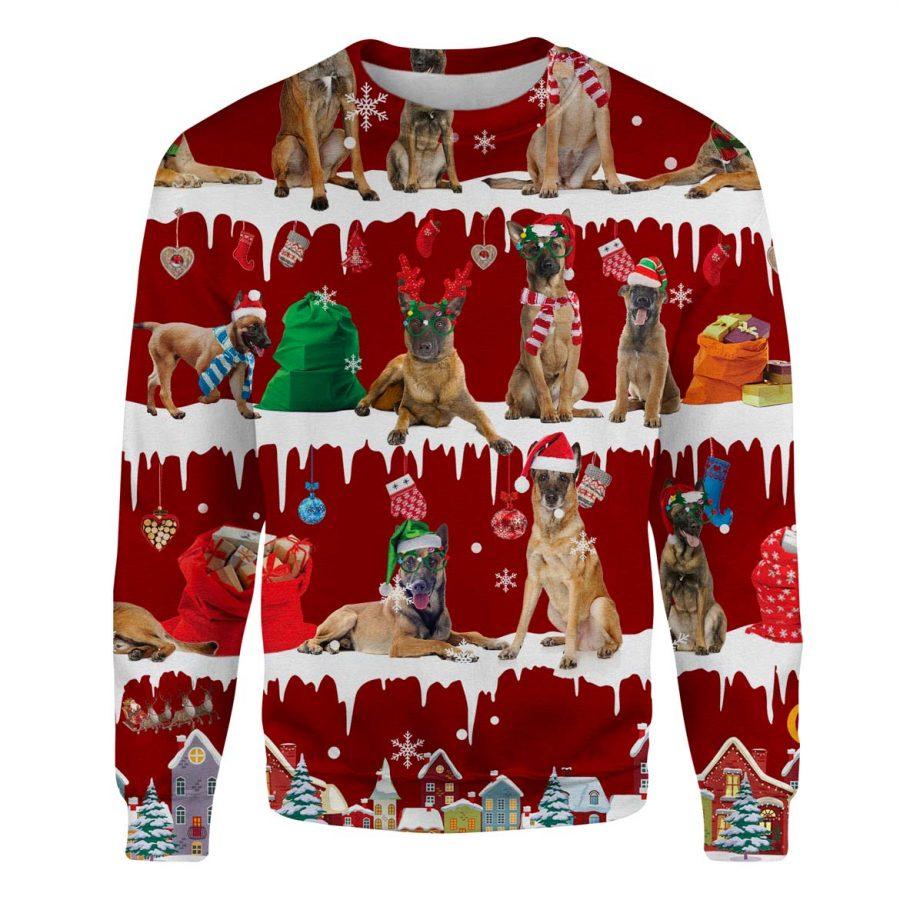 Belgian Malinois - Snow Christmas - Premium Sweatshirt