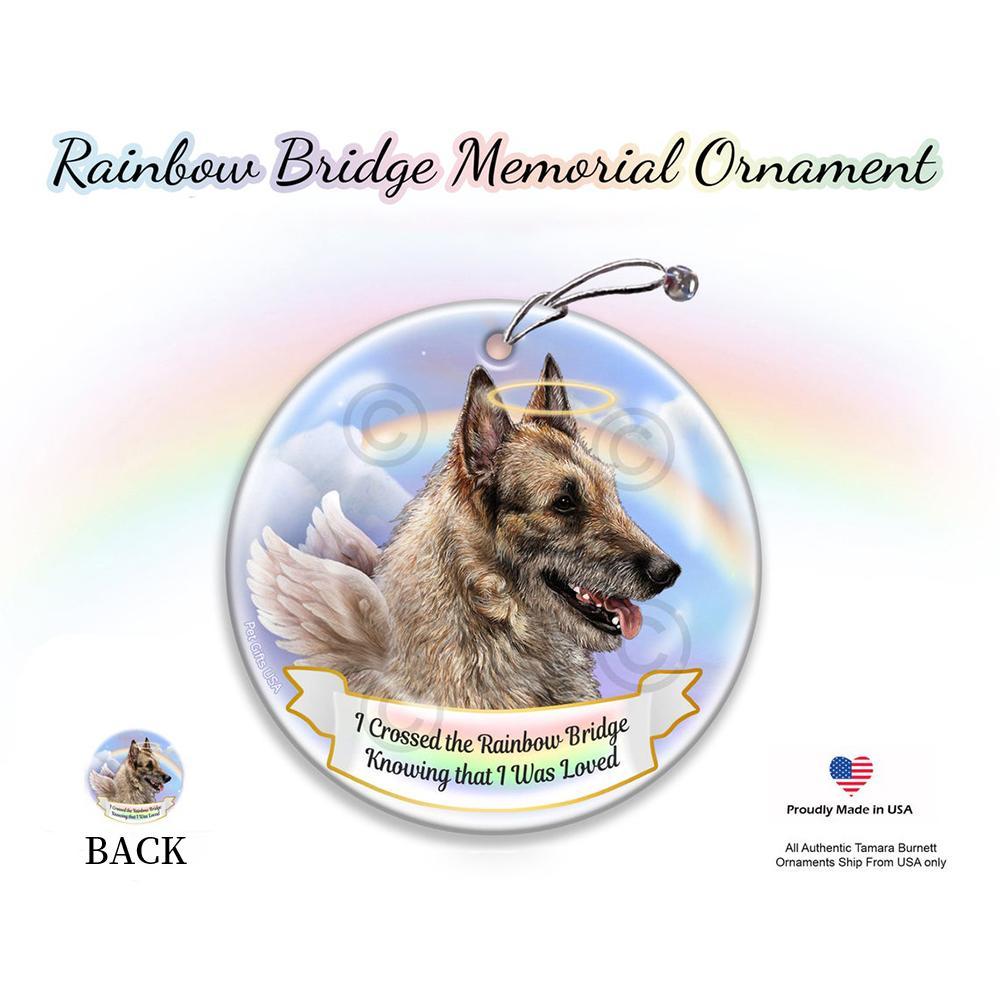Rainbow Bridge Memorial-Belgian Laekenois Porcelain Hanging Ornament