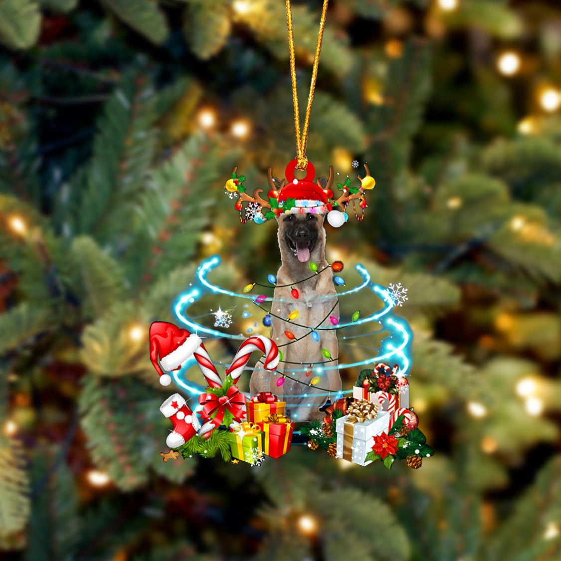 Belgian Shepherd-Christmas Candy&amp;Gift-Two Sided Ornament