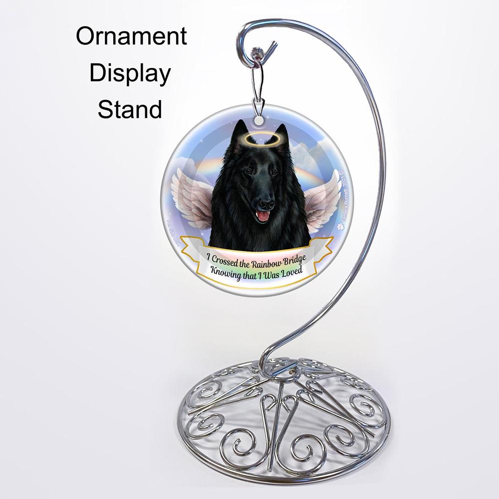 Rainbow Bridge Memorial-Belgian Shepherd Style 1 Porcelain Hanging Ornament