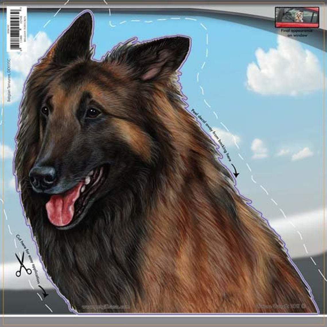 Belgian Tervuren-On The Move Window Car Sticker