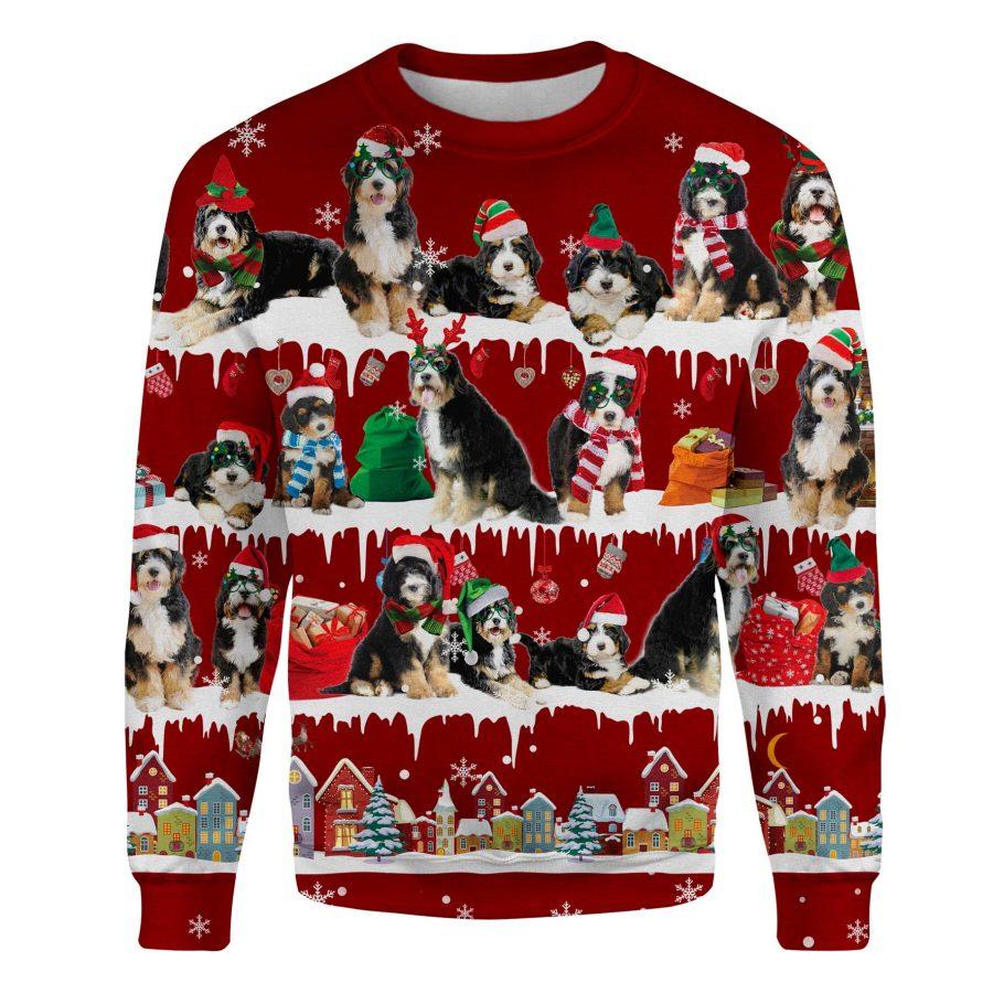 Bernedoodle - Snow Christmas - Premium Sweatshirt