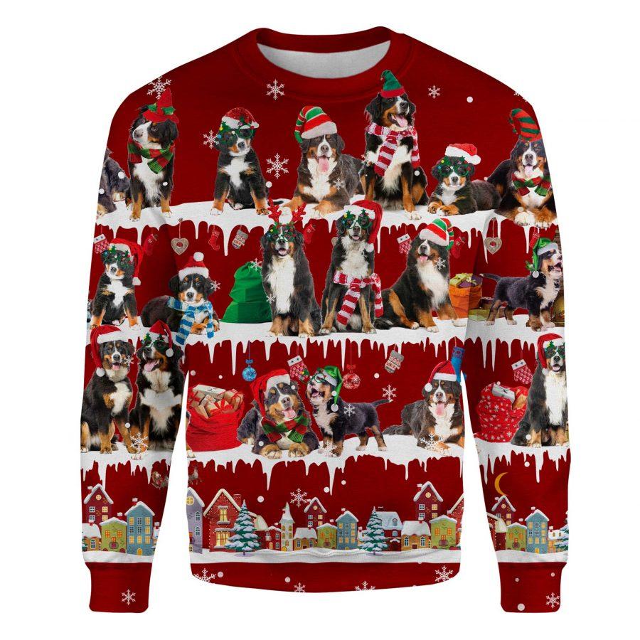 Bernese Mountain Dog - Snow Christmas - Premium Sweatshirt