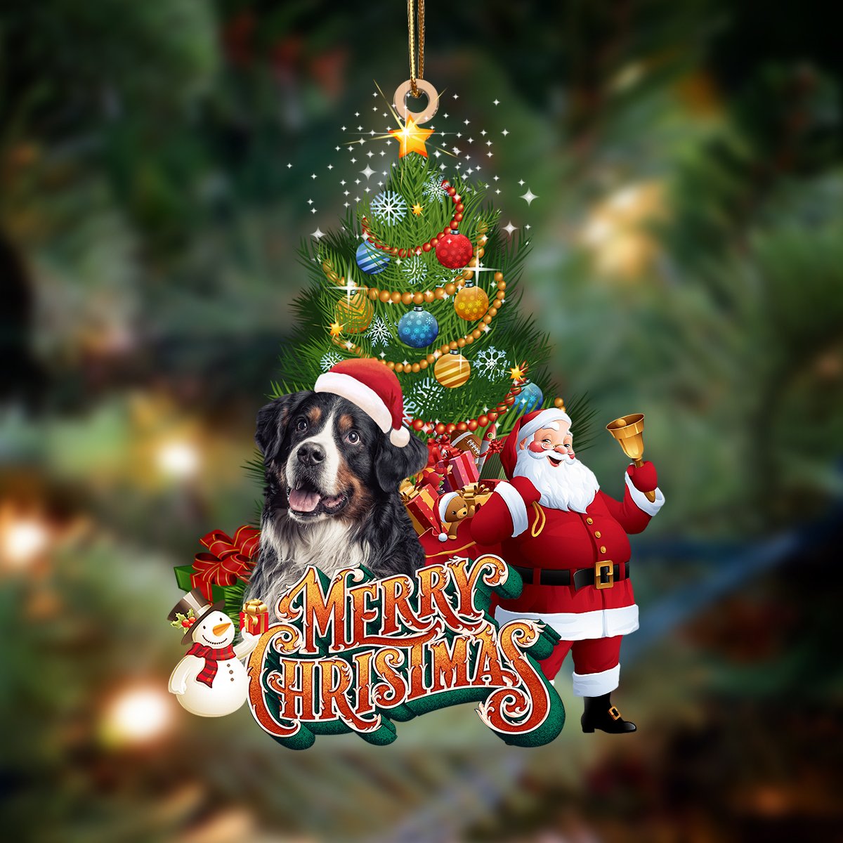 Bernese Mountain-Christmas Tree&amp;Dog Hanging Ornament