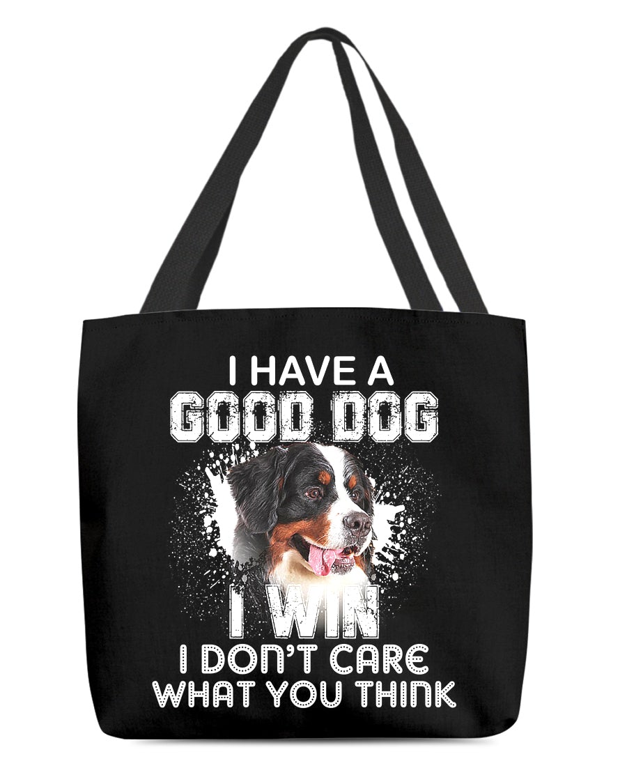 Bernese Mountain-I Win Cloth Tote Bag