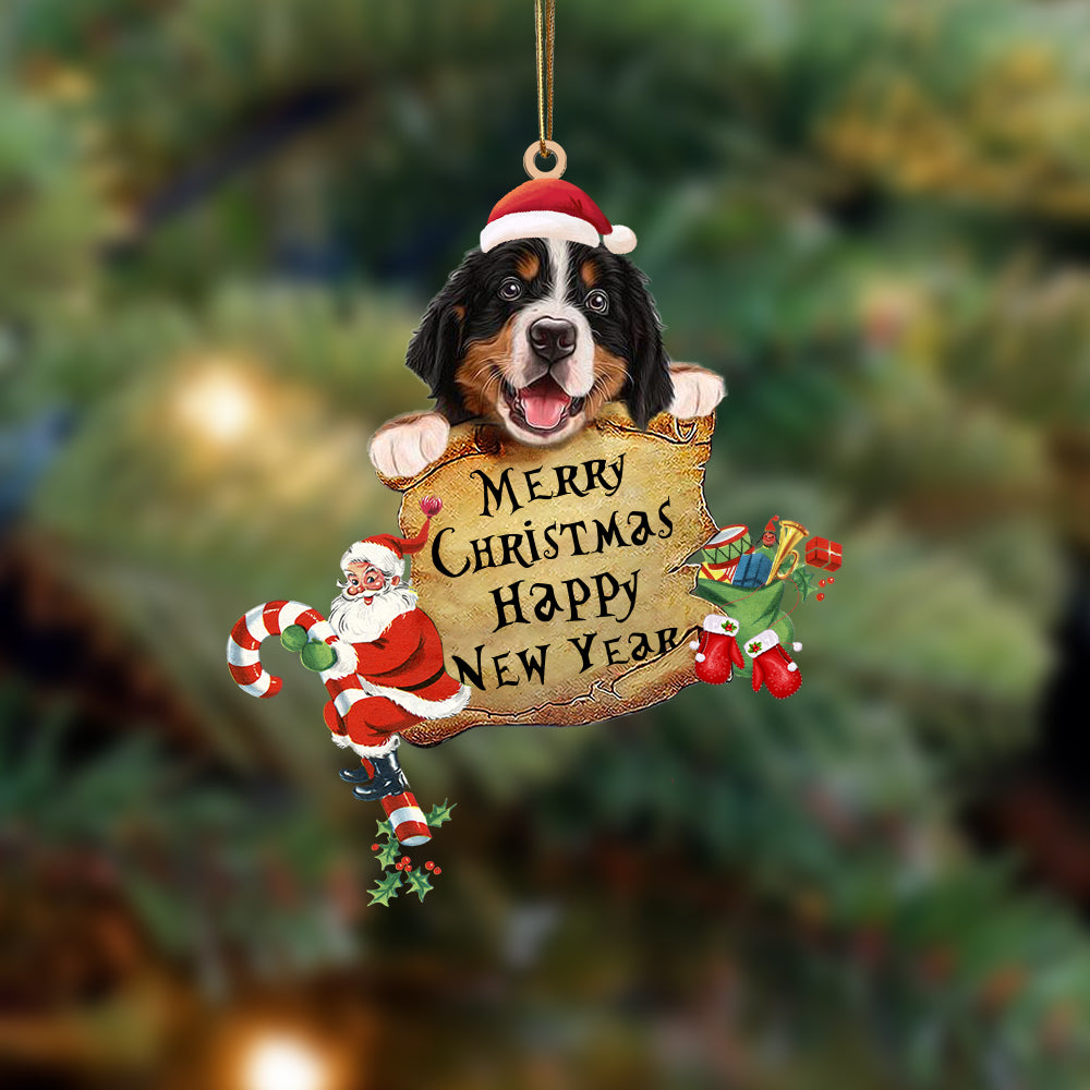 Bernese Mountain Dog-Christams & New Year Two Sided Ornament