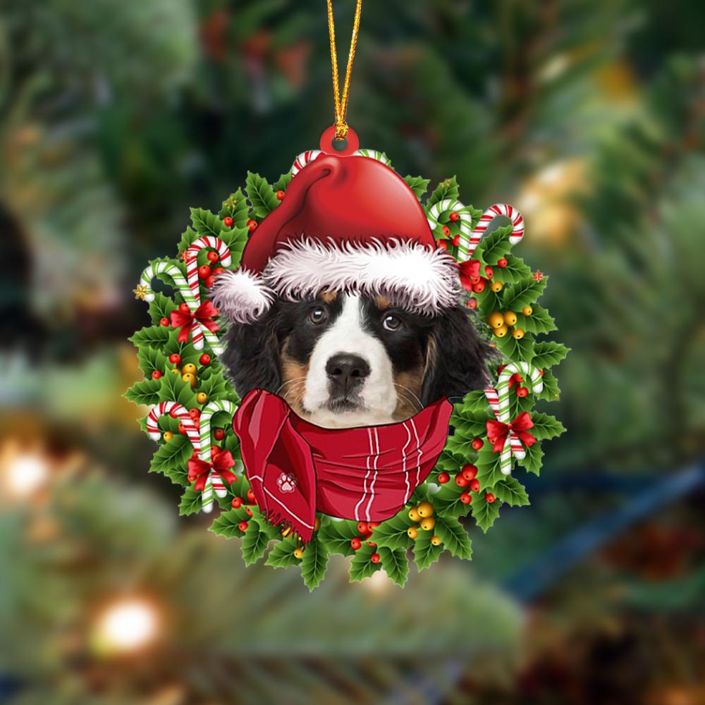 Bernese Mountain Dog-Xmas Bandana Hanging Ornament