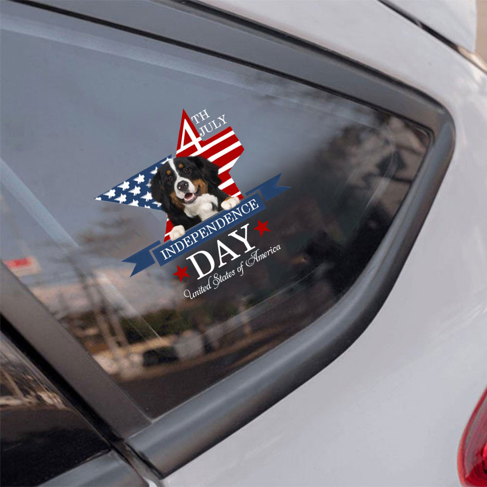 Bernese Mountain Dog 1-Independent Day2 Car Sticker