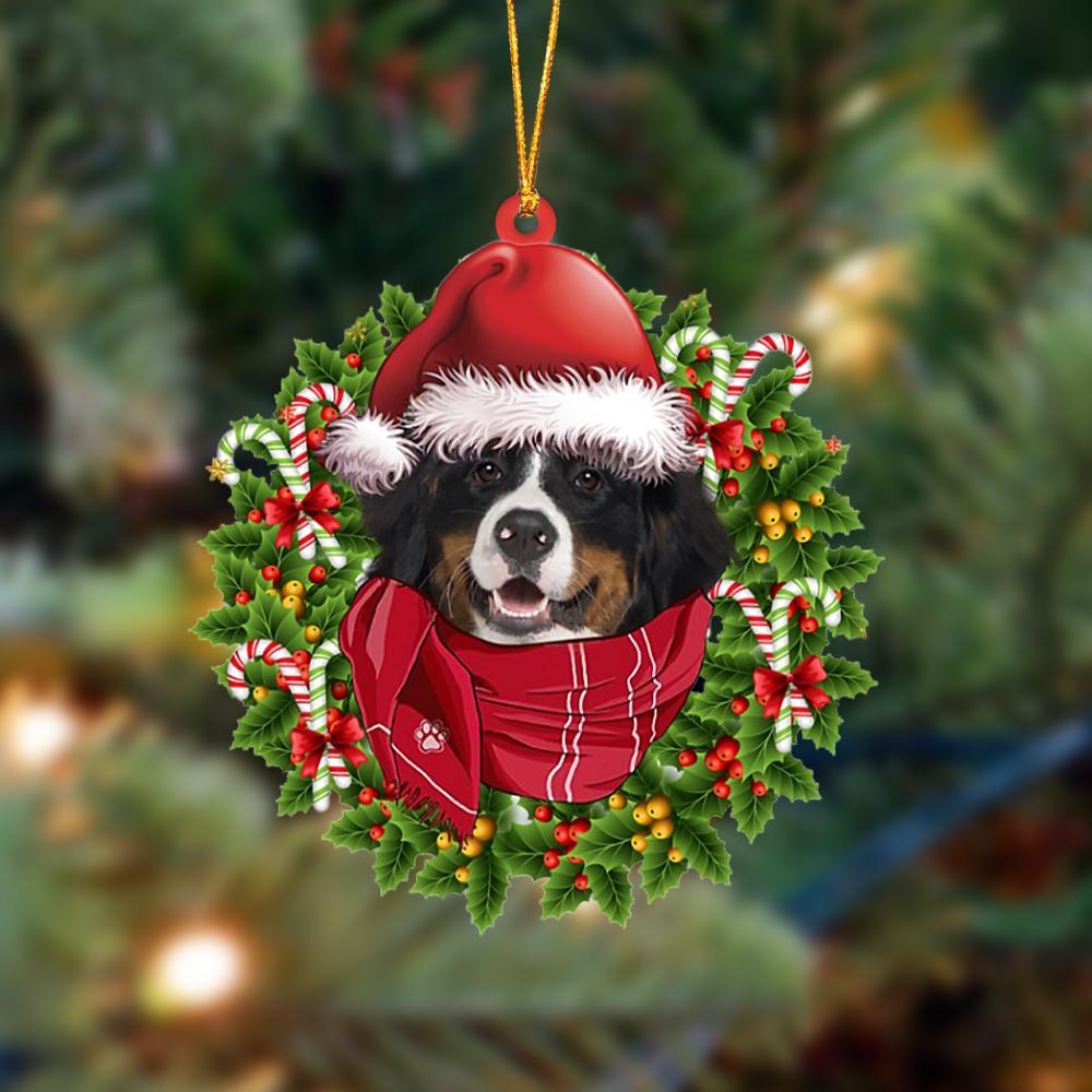 Bernese Mountain Dog 1-Xmas Bandana Hanging Ornament