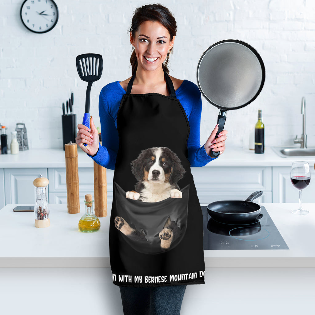 Bernese Mountain Dog 2 Cookin' With Me Apron