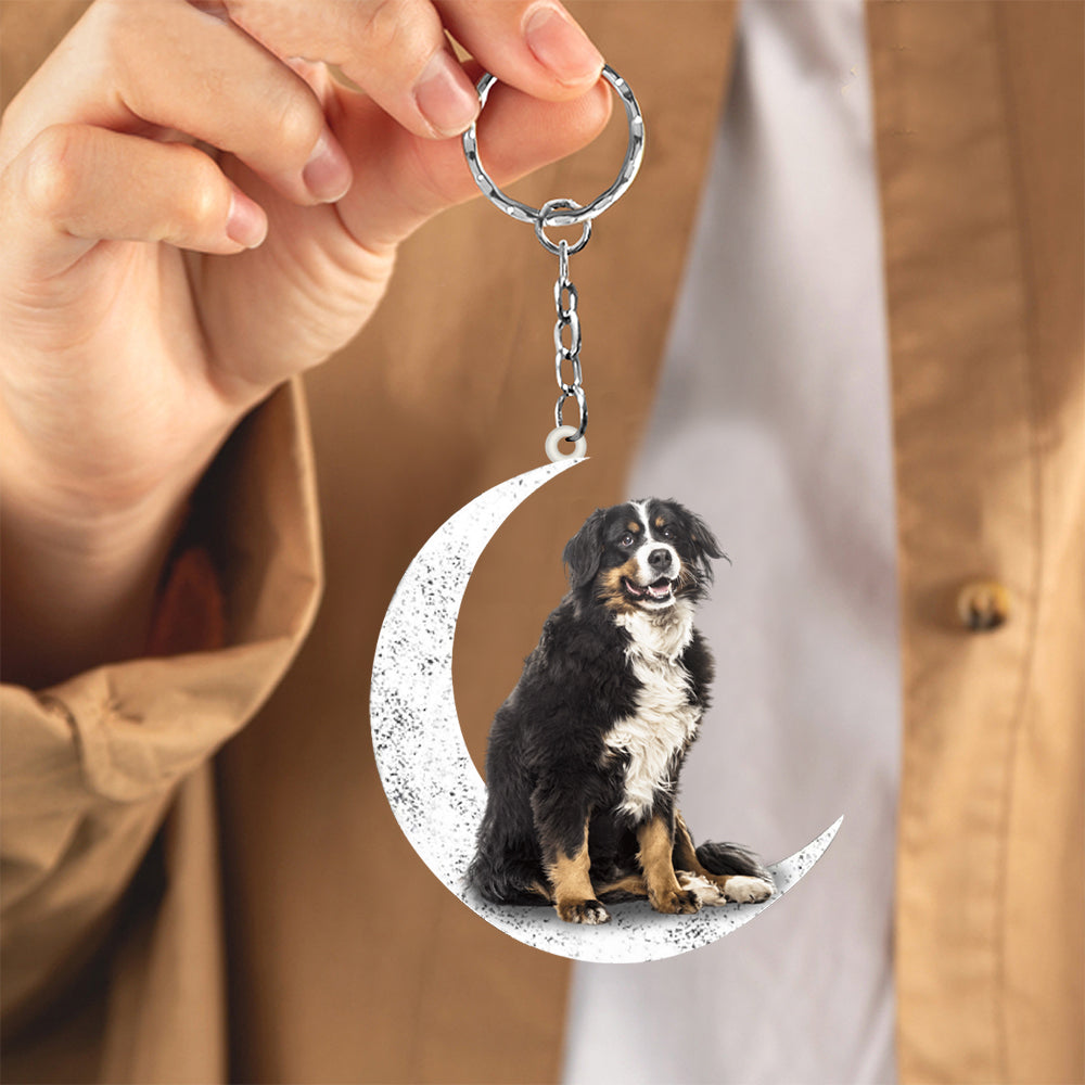 Bernese Mountain (2)-Sit On The Moon Keychain