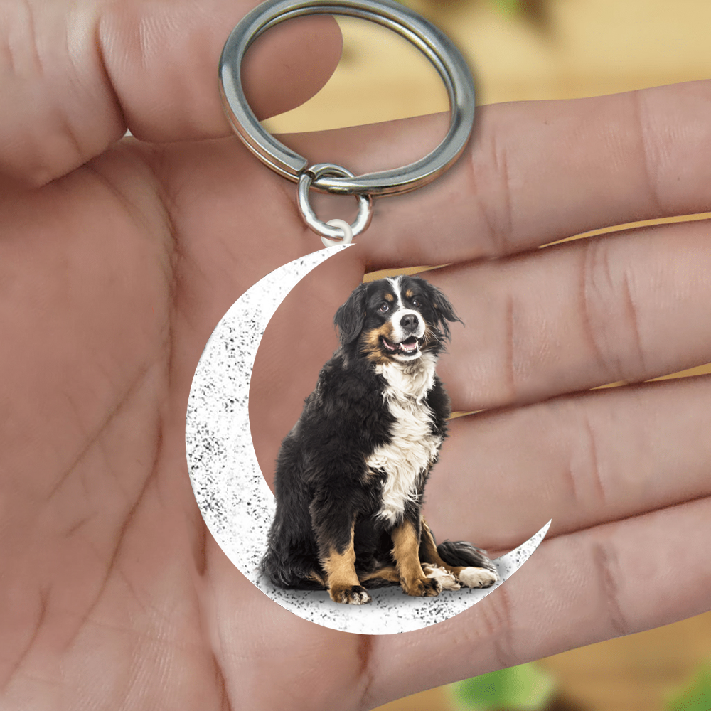 Bernese Mountain (2)-Sit On The Moon Keychain
