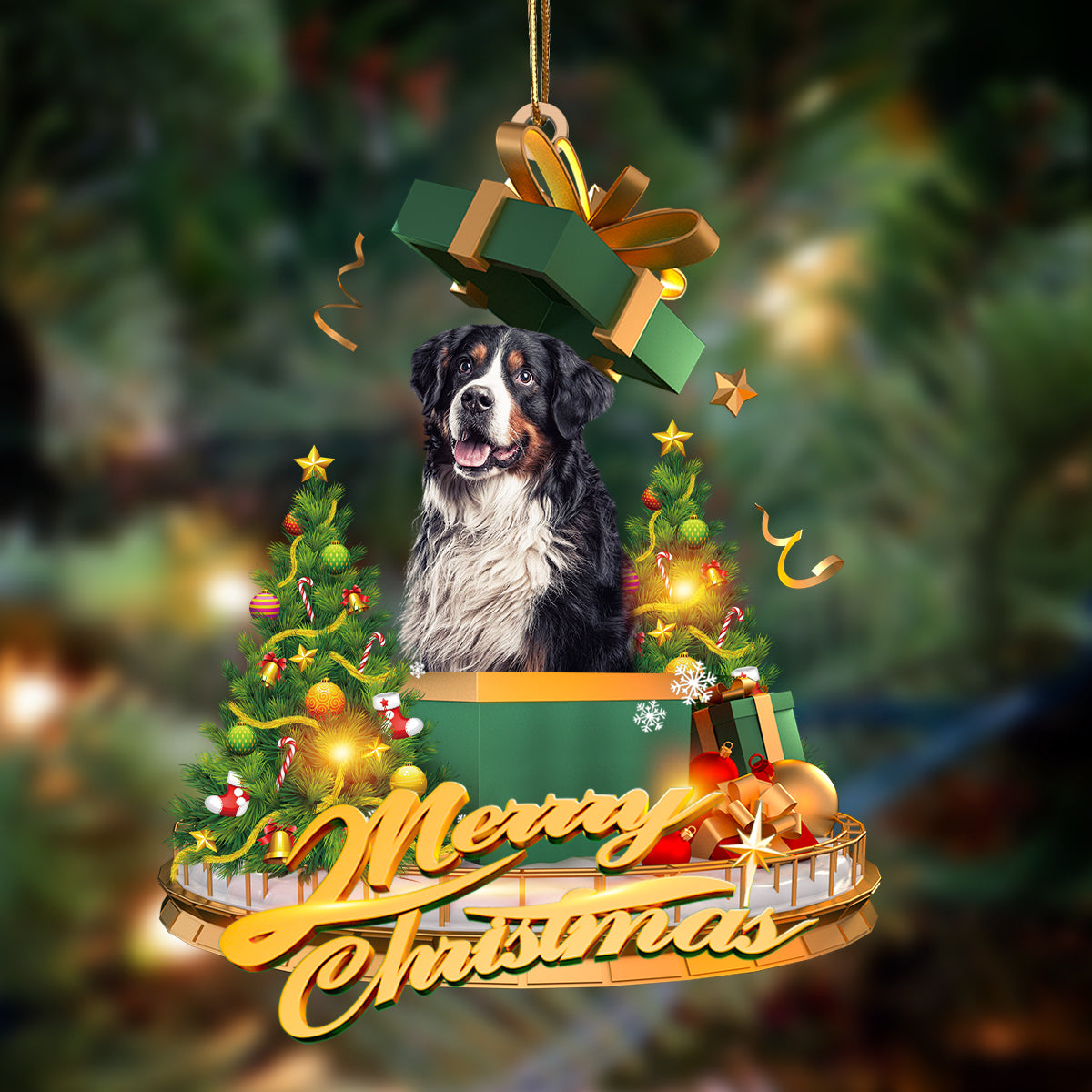 Bernese Mountain-Christmas Gifts&dogs Hanging Ornament