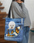 Bichon-frise-Butterfly Daisies Fait-CLOTH TOTE BAG