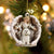 Bichon Frise-Angel Hug Winter Love Two Sided Ornament