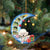 Bichon Frise-Sleep On The Moon Christmas Two Sided Ornament