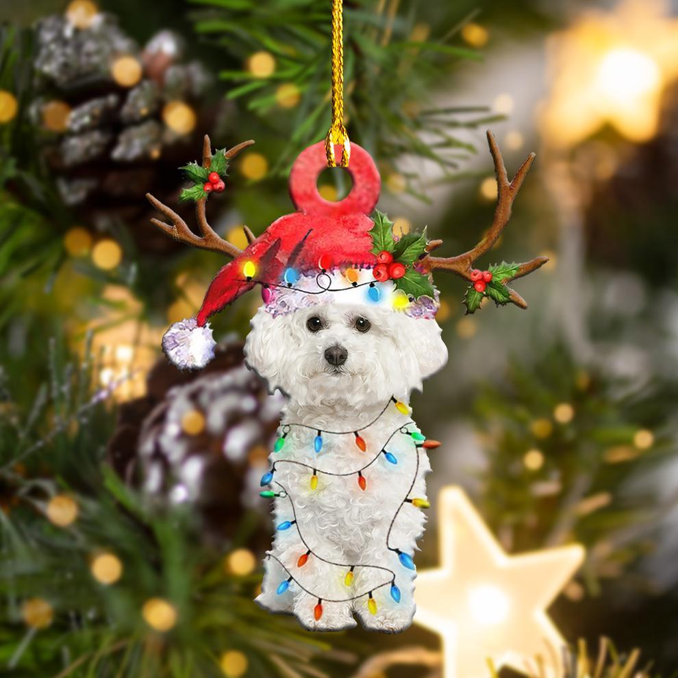 Bichon Frise Christmas Shape Ornament