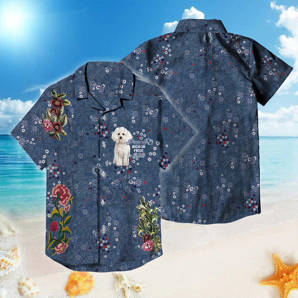 Bichon Frise (2)-Pround Dad & Mom Beach Shirt