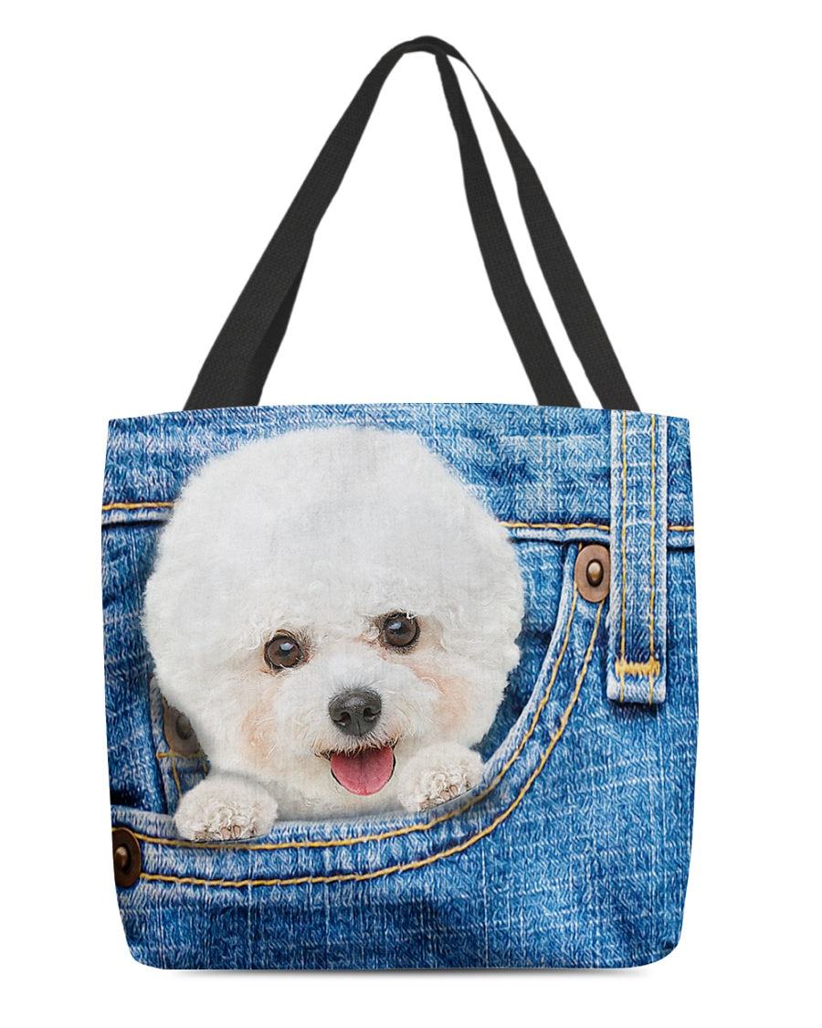 Bichon frise-in pocket-Cloth Tote Bag