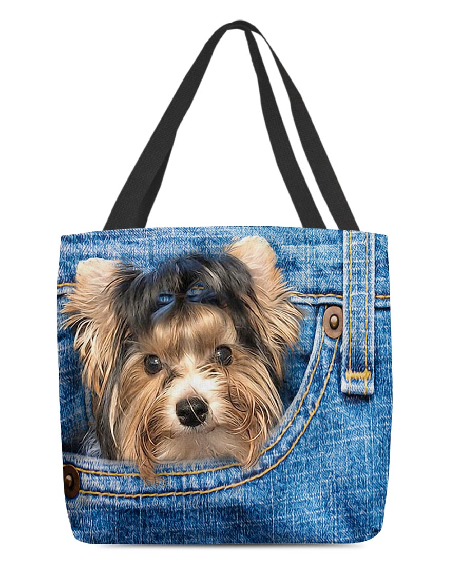 Biewer Terrier-in pocket-Cloth Tote Bag