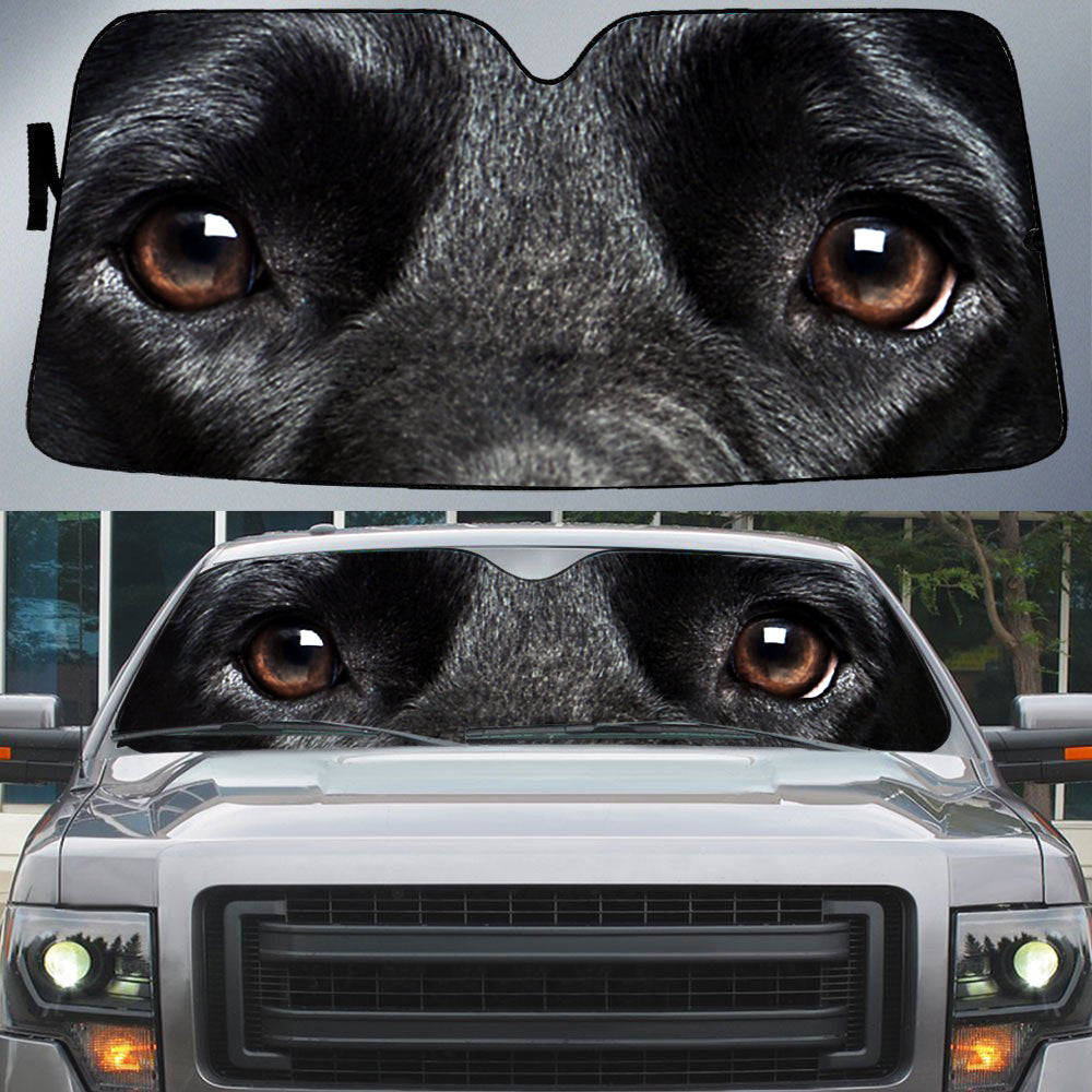 Bla Labrador Retriever's Eyes-Beautiful Dog Eyes Car Sun Shade Cover Auto Windshield