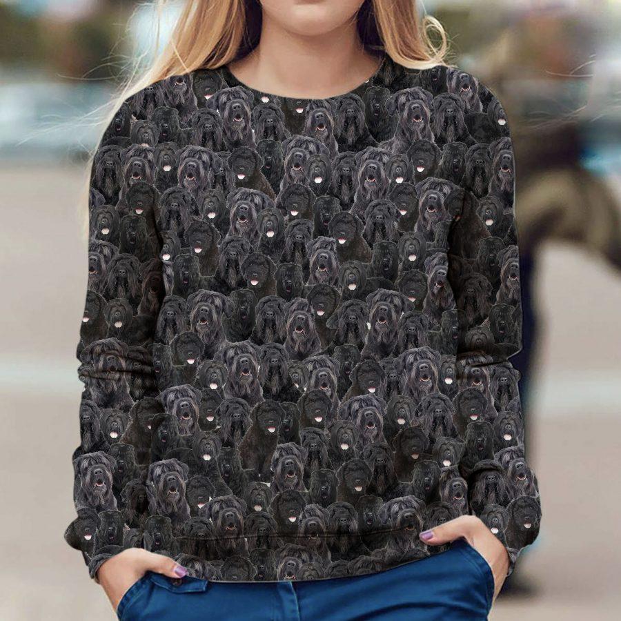 Black Russian Terrier - Full Face - Premium Sweatshirt