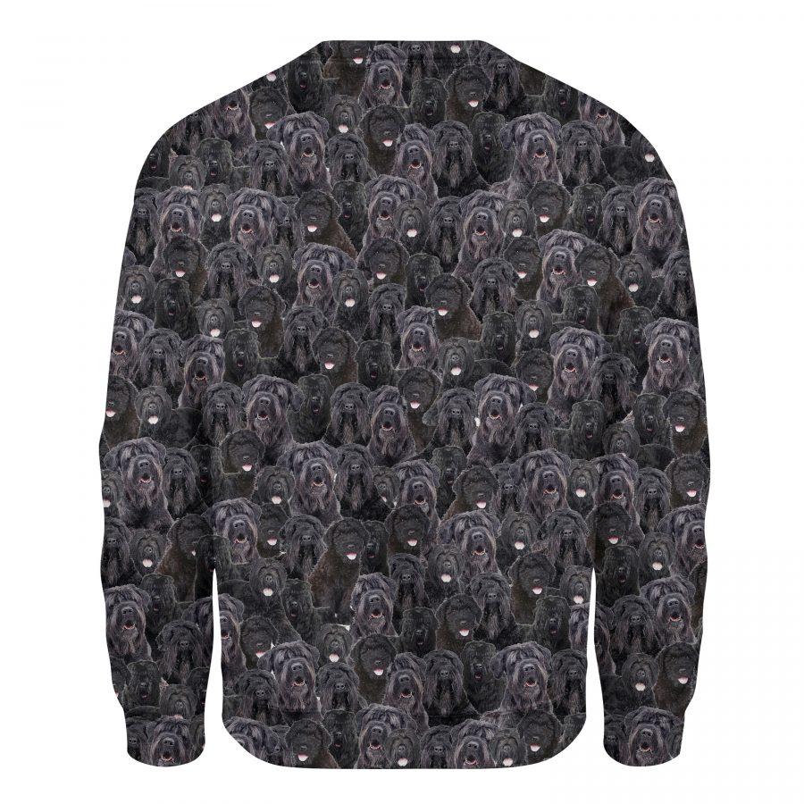 Black Russian Terrier - Full Face - Premium Sweatshirt
