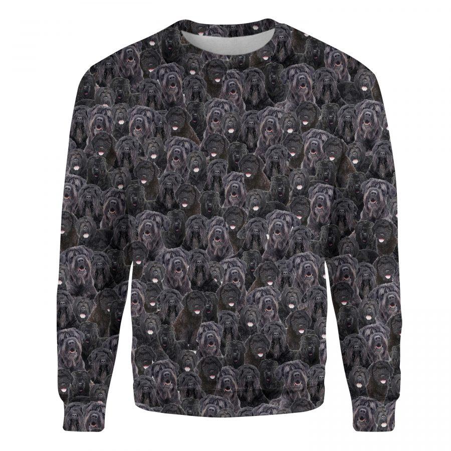 Black Russian Terrier - Full Face - Premium Sweatshirt