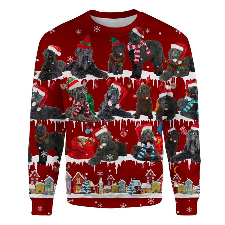 Black Russian Terrier - Snow Christmas - Premium Sweatshirt